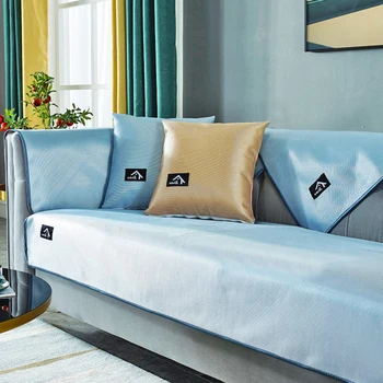 

Non-slip Sofa Cover for Living Room Summer Ice Silk Couch Cover Pet Dog Mat Multi-size Corner Sofa Towel Seat Cover For Sofa