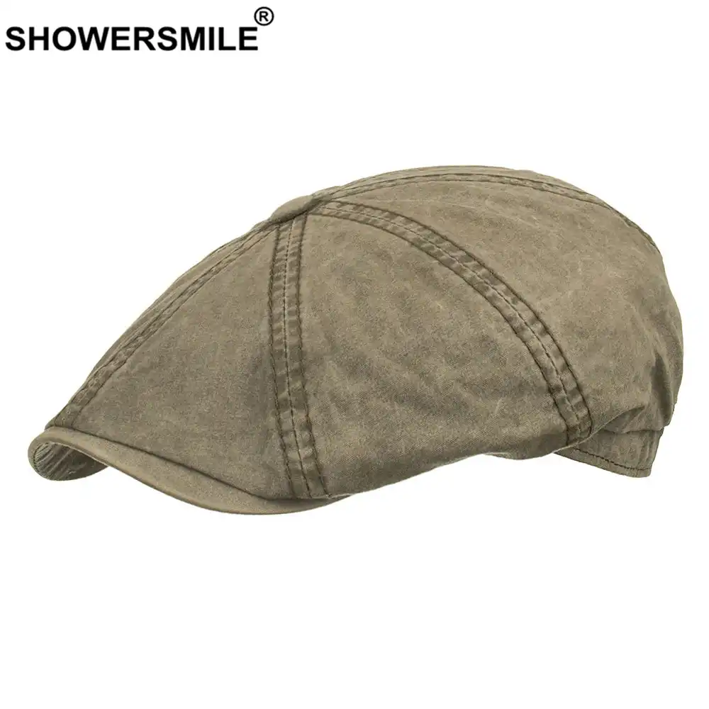 mens black newsboy cap