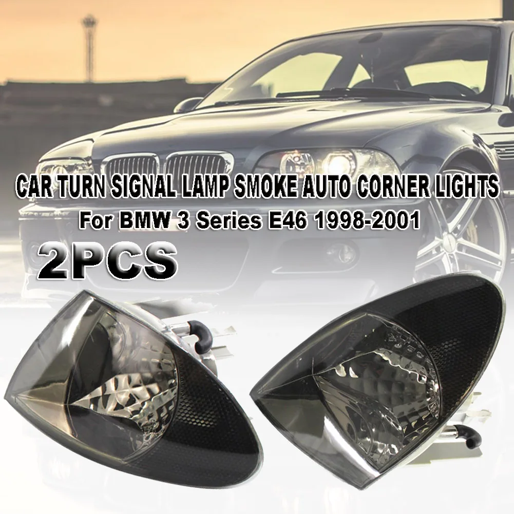 

2PCS Car Turn Signal Lamp Smoke Car Corner Light Lamp For BMW 3 Series E46 1998-2001 Turn Signal Light Car Accessories Led Bulb