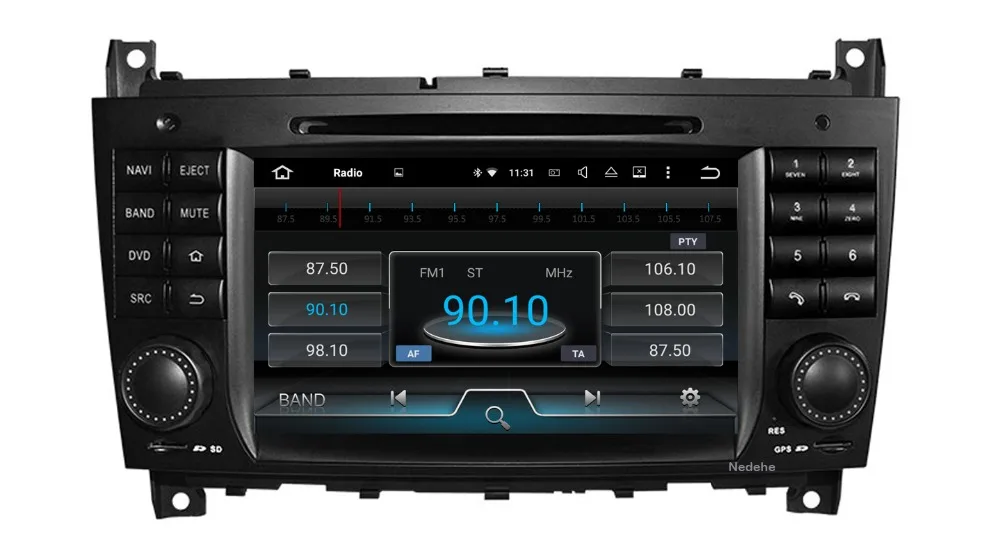 Perfect Octa Core PX5 Android 9.0 Car DVD for Mercedes Benz C Class W203 C200 C230 C320 CLK 200 CLK350 CLK500 GPS Radio Stereo BT IPS 3