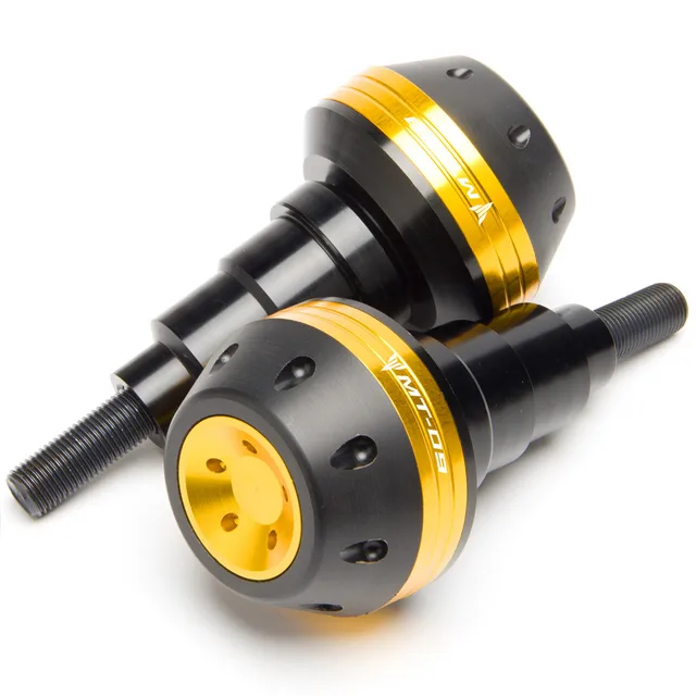 With LOGO MT07/MT09 Motorcycle Aluminum Frame Sliders Crash Falling Protector For Yamaha MT-07 MT 07 2021 MT-09 MT 09 2014-2020 MT09 Gold