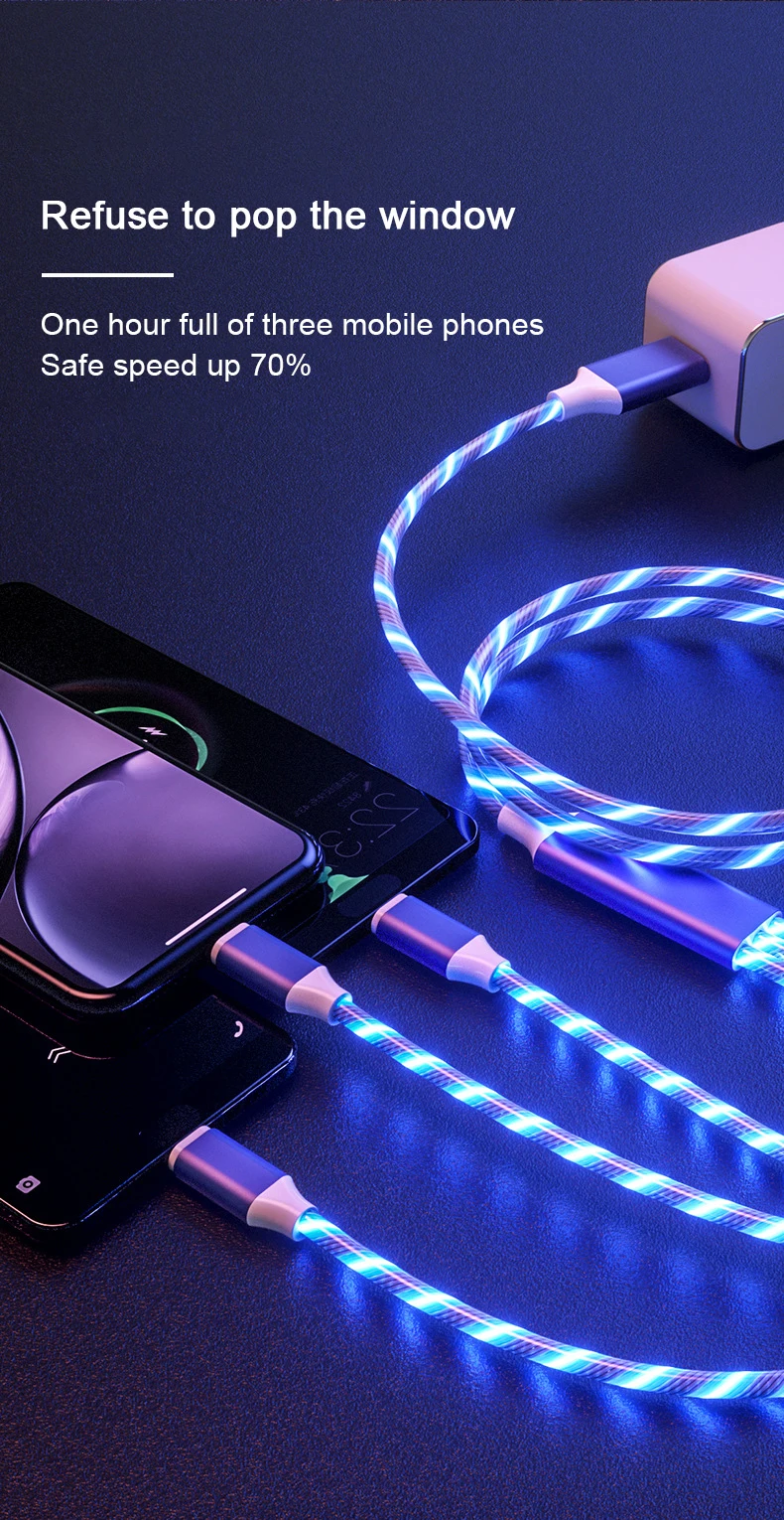 3 в 1 USB кабель для iPhone XS X XR 8 7 6 кабель Micro usb type C кабель для samsung S9 S8 кабель быстрой зарядки 2A шнур зарядного устройства