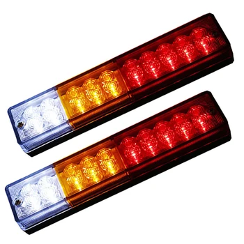 

2pcs 20LED Universal Waterproof Taillights Trailer Truck Rear Light Reverse Indicator fit for 12V trailers trucks boat caravans