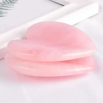 

Natural pink heart-shaped crystal massage board scraper tool facial back relaxation body facial spa massage and relaxation