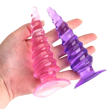 Rotating Thread Dildo With Soft Jelly Suction Cup Sex Toys For Woman Men Realistic Penis Butt Plug Erotic Women's Anal Massager 6