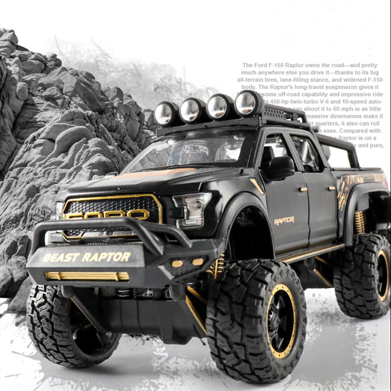 1:32 Ford Raptor F-150 OFF-Road Pickup Diecast Model Car Toy Collection Gift 