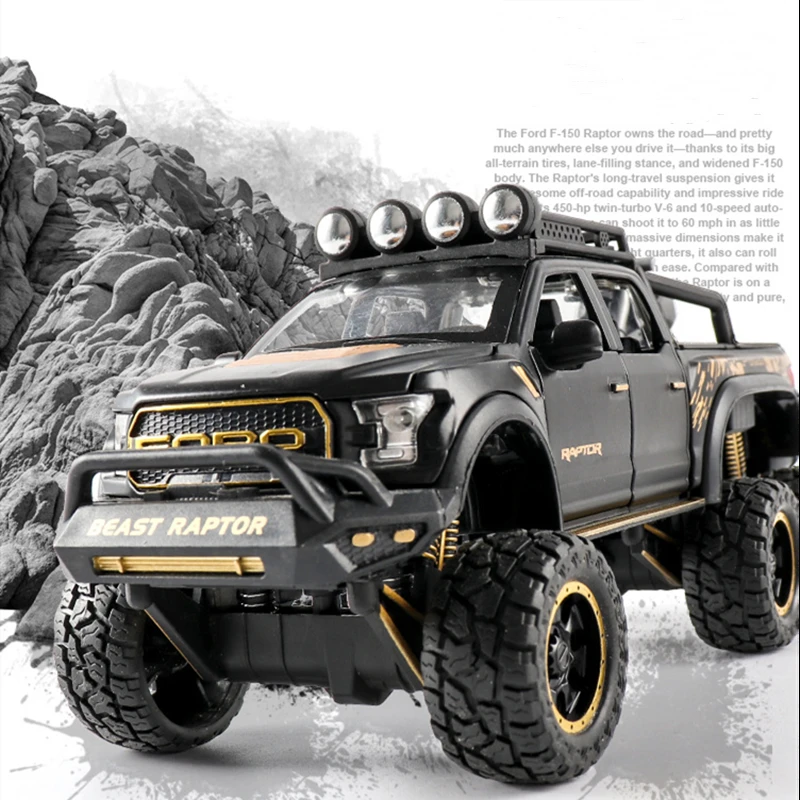 Модель автомобиля Ford Raptor F150 1:32 новая модель из сплава с тяговым эффектом реальные