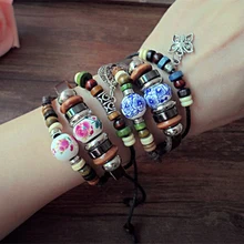 Ювелирные изделия Юньнань этнический стиль Хрустальный Браслет, мужской Будда бусы браслет, Женские Ретро Тканые красные веревочки для влюбленных