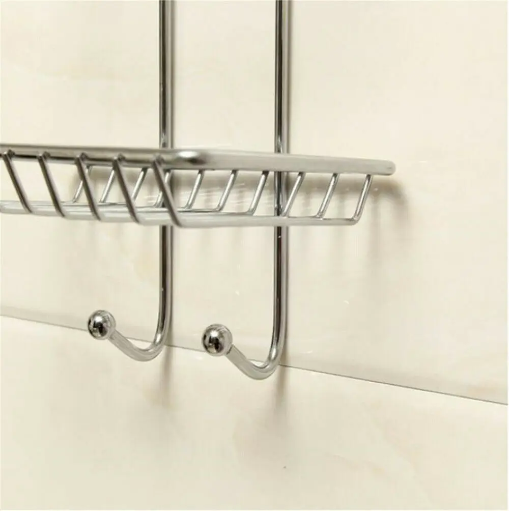 Stainless Steel Suction Cup Soap Dish Wall Holder Basket Bathroom Kitchen Sink