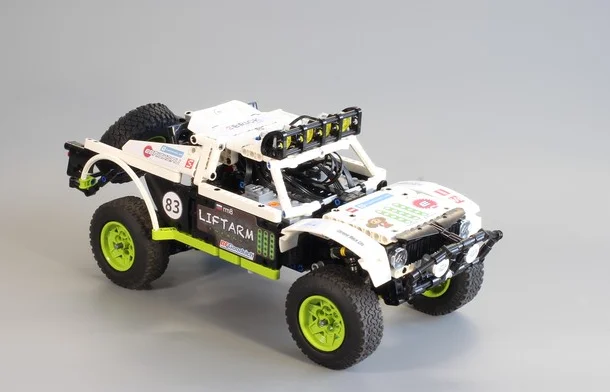 Nuevo camión trofeo BAJA doble problema мотор monstrumo función potencia ajuste Tecnico MOC-4874 bloques conctción regalo para