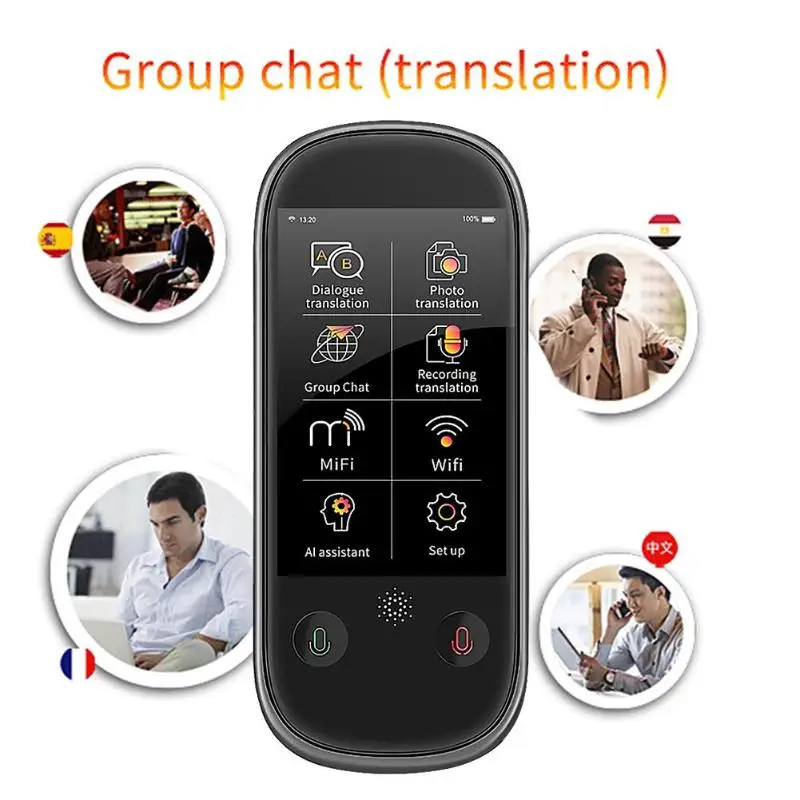  Boeleo W1 Pro 3 inch LCD/IPS 4G WiFi 1+8G 77 Languages Quad-Core Smart Translator Photo Translation - 4000231840078