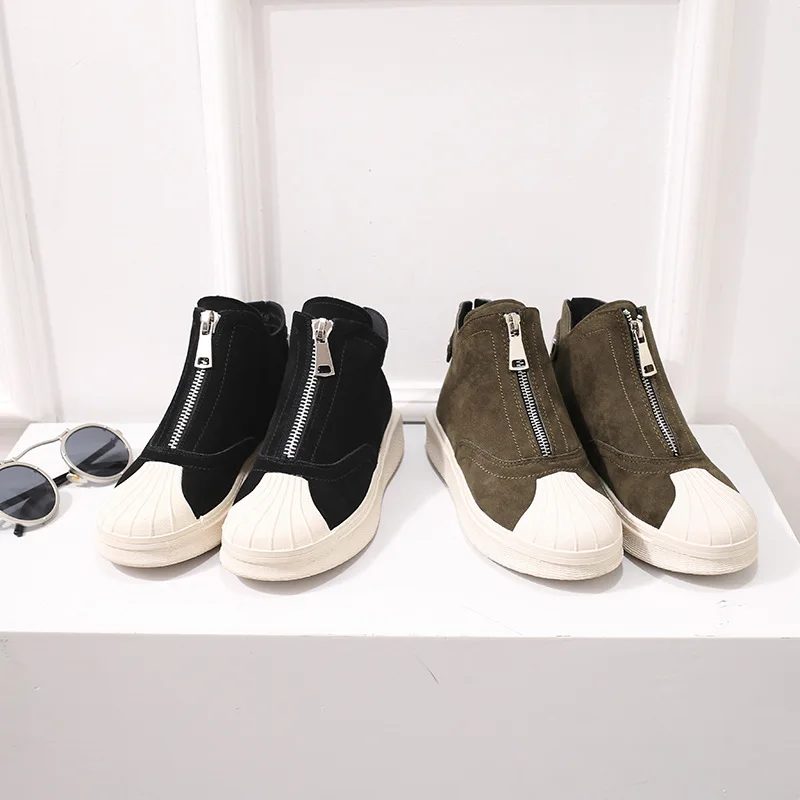 

2019 Spring New Style WOMEN'S Shoes Europe And America Short Boots Women's Front Zipper Martin Boots Cotton-padded Shoes with Ve