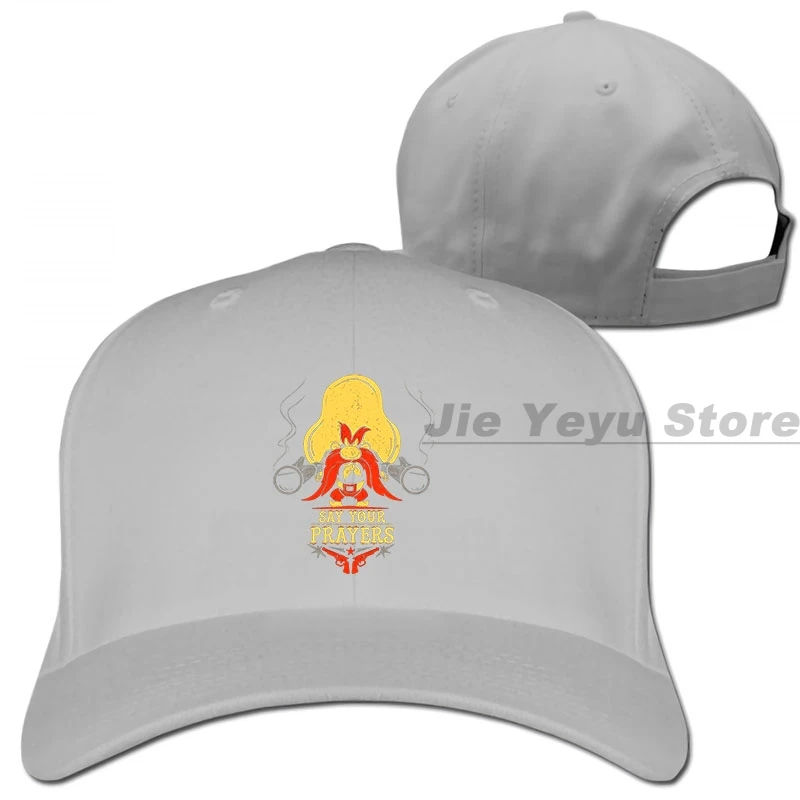 Yosemite Sam Say Your prays Looney Tunesss бейсболка для мужчин и женщин Кепка для водителя грузовика модная Регулируемая Кепка - Цвет: 1-Gray
