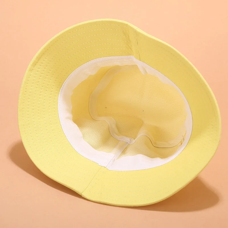 Women White Black Bucket Hat Men Panama Rainbow Embroidery Fishing Hat Summer Vintage Ladies Street Hip Hop Bucket Cap Unisex