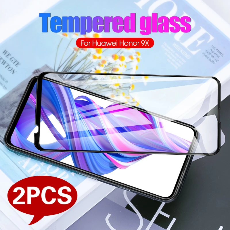 

2PCS Tempered Glass For Huawei P Smart P20 P30 Lite Mate 20 Lite Nova 3i Y6 2019 Full Cover Screen Protector Honor 8X 8A 10 Lite
