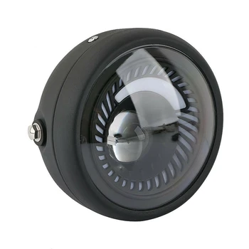 

Motorcycle Cafe Racer Bobber 6.5 Inch Led Headlight Spiral White Side Mount Bracket