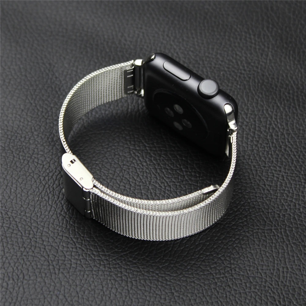 Ремешок для часов Apple Watch 3, 5, 4, ремешок из нержавеющей стали, сетчатая петля, pulseira для iwatch cinturini, 42 мм, 44 мм, 40, 38 мм, браслет на запястье