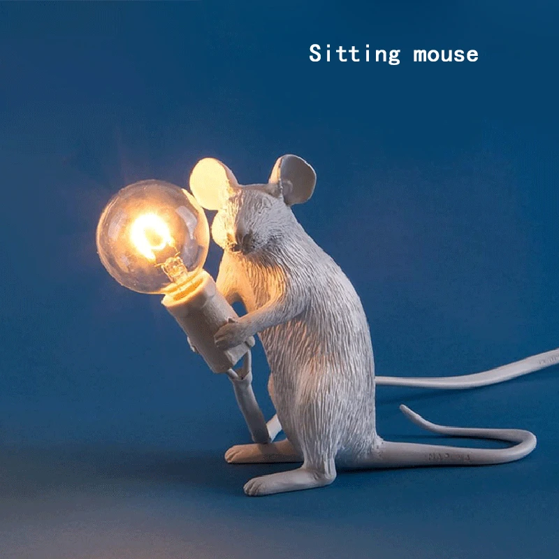 

Mouse Lamp Modern Rat Beside Lamp Small Mini Home Deco LED Night Lights Decorative Lamp Desk Lights Children Bedroom Lamp E12