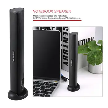 

Mini Portable USB 2.0 Stick Soundbar Speaker Subwoofer Loudspeaker Notebook Speaker For Laptop Computer Tablet PC Drop Shipping