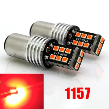 

1 Pair 1157 LED Car Backup Reserve Light Motor Red Strobe Flash Brake Stop Parking Rear Light Safety Strobe Brake Bulbs