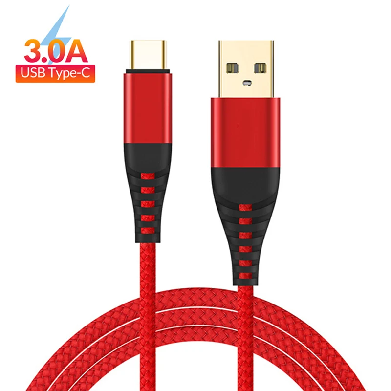 

USBC Type C USB Cable For Samsung S10 S9 Plus Huawei P30 P20 TypeC Cable Phone Fast Charge Wire USB C Cord for Xiaomi USBC Cable