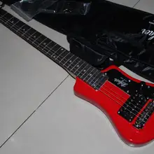 Электрогитара мини гитара для путешествий сумка в красном 120303