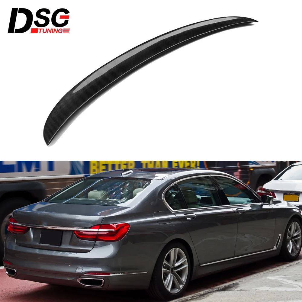 Глянцевый черный спойлер для BMW 7 серии G11 G12 карбоновые задние Спойлеры на