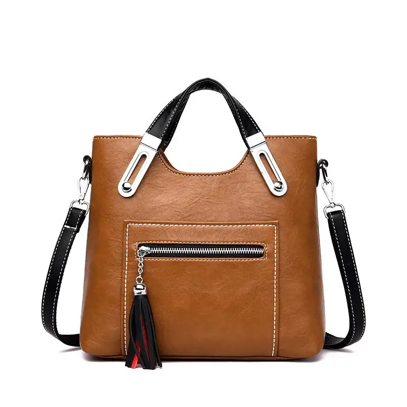 DIINOVIVO, винтажные женские сумки, женские сумки-мессенджеры, сумки через плечо с кисточкой,, Boston, женские сумки WHDV1230 - Цвет: Коричневый