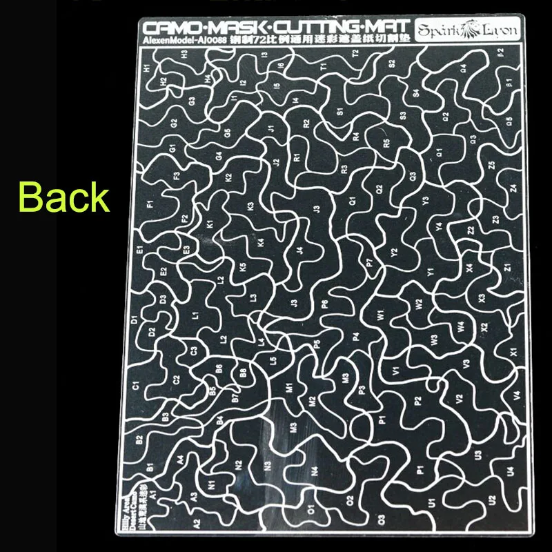 AJ0088 Stainless Steel Military Nodel Forest Desert Camouflage Cover Paper Cutting Mat 1/72  1/100 90x50mm 6