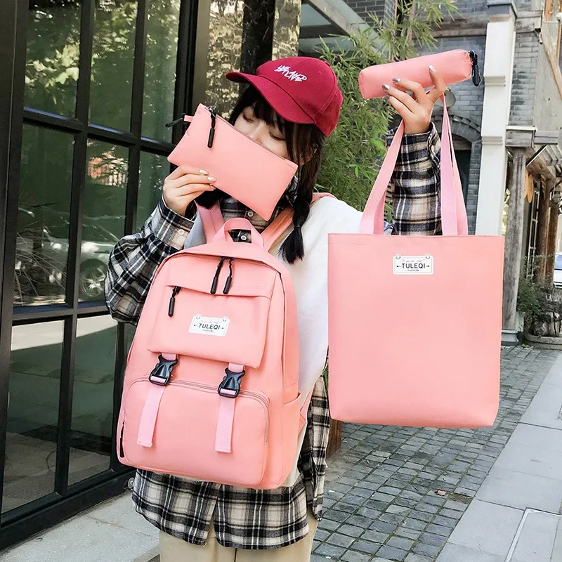 

Junior High School Backpack 2019 Fashion School Bag Women's INS Wind Korean-style Ulzzang High School STUDENT'S Backpack Fashion