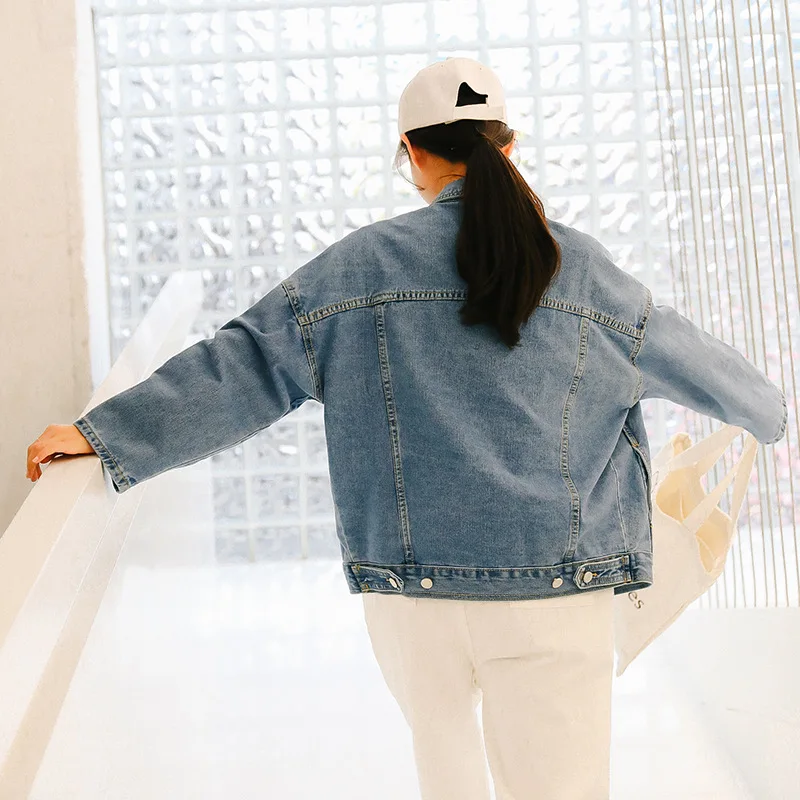 

2019 Spring New Style WOMEN'S Dress Korean-style Jeans Coat Women's Loose-Fit Versatile Students Jacket