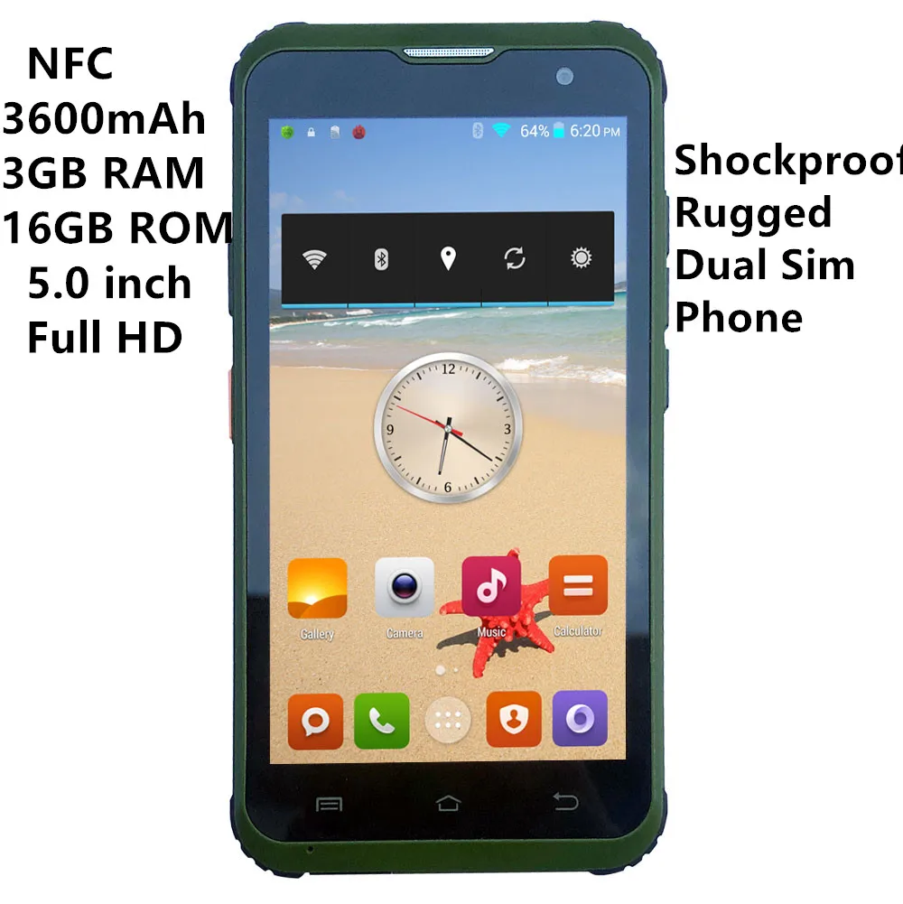 NFC 3600 мАч SANTIN Armor Pro VT5000 3 Гб RAM 5 0 &quotfull HD экран Восьмиядерный 4G LTE телефон