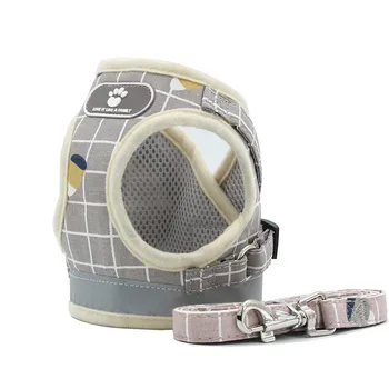 

Nylon Mesh Reflective Dogs Harness And Leash Set Dogs Vest Harness Leads Pet Clothes For Small And Medium Dogs Pets Accessories