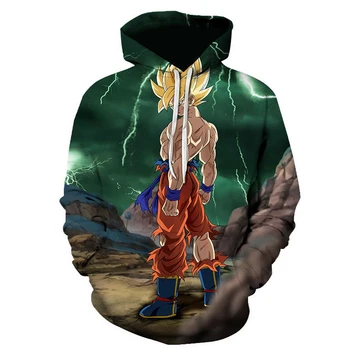 

Dragon Ball Exposing The Upper Body Hoody Mens Pullover Sweatshirt Casual Hoodie Streatwear Autumn 2019 New hip hop Streetwear