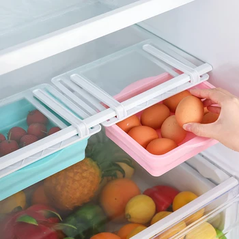 

Fresh Spacer Layer Storage Rack Adjustable Stretchable Fridge Organizer Drawer Basket Refrigerator Storage Rack Pull-out Drawers