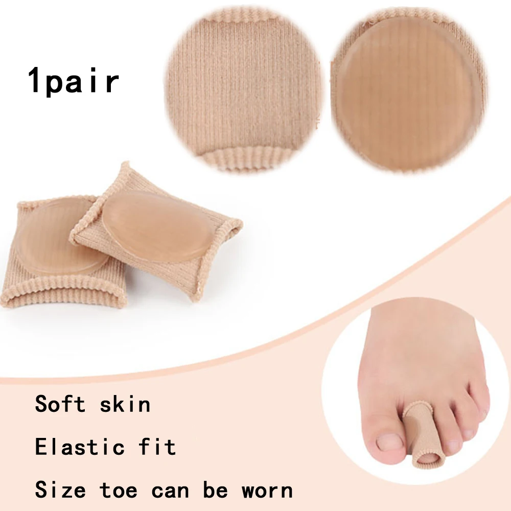 2Pcs Gel Tube Fabric Calluses Health Care Pedicure Tools Divider Bunion Adjuster Pain Relief Finger Separators Corrector Toe