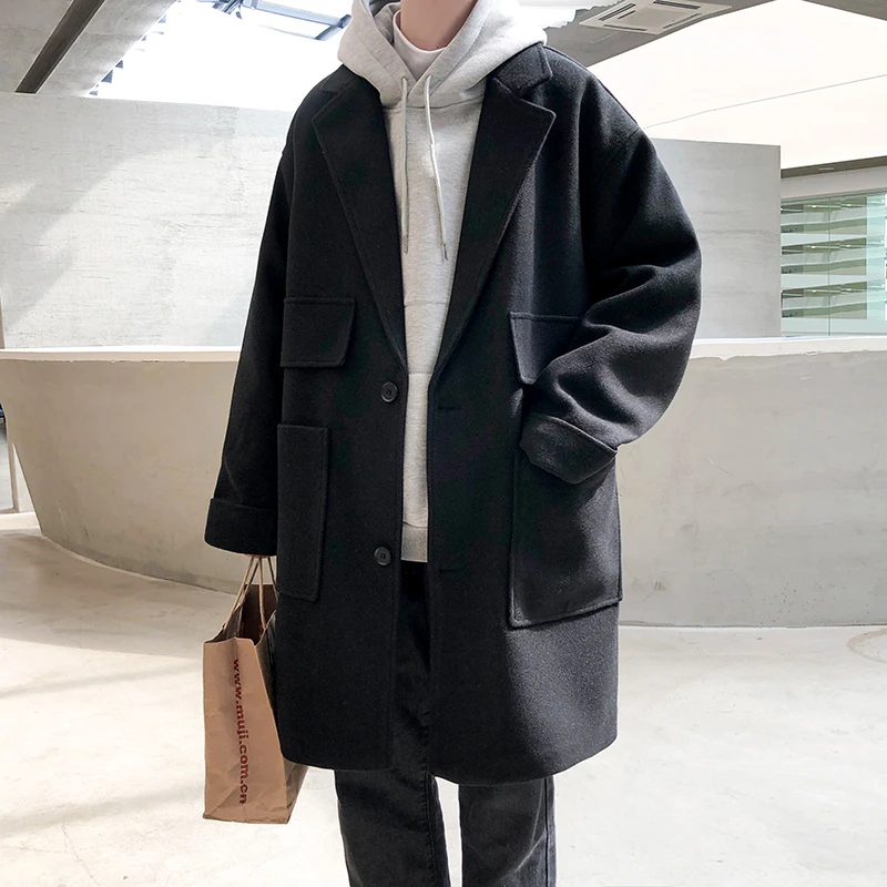 Korean Overcoat Black