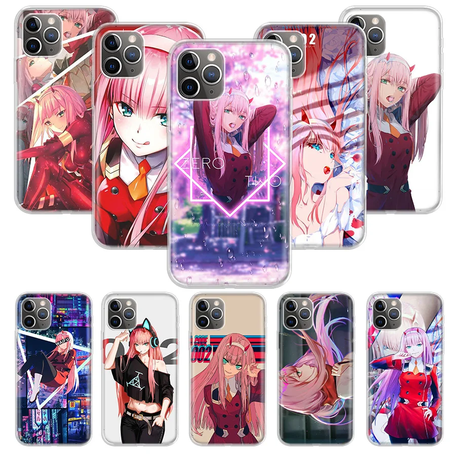 Darling In The Franxx ZERO TWO 002 Anime Phone Case For Apple iPhone 15 + 14 13 12 Mini 11 Pro XS Max XR X 7 8 6S Plus 5S SE