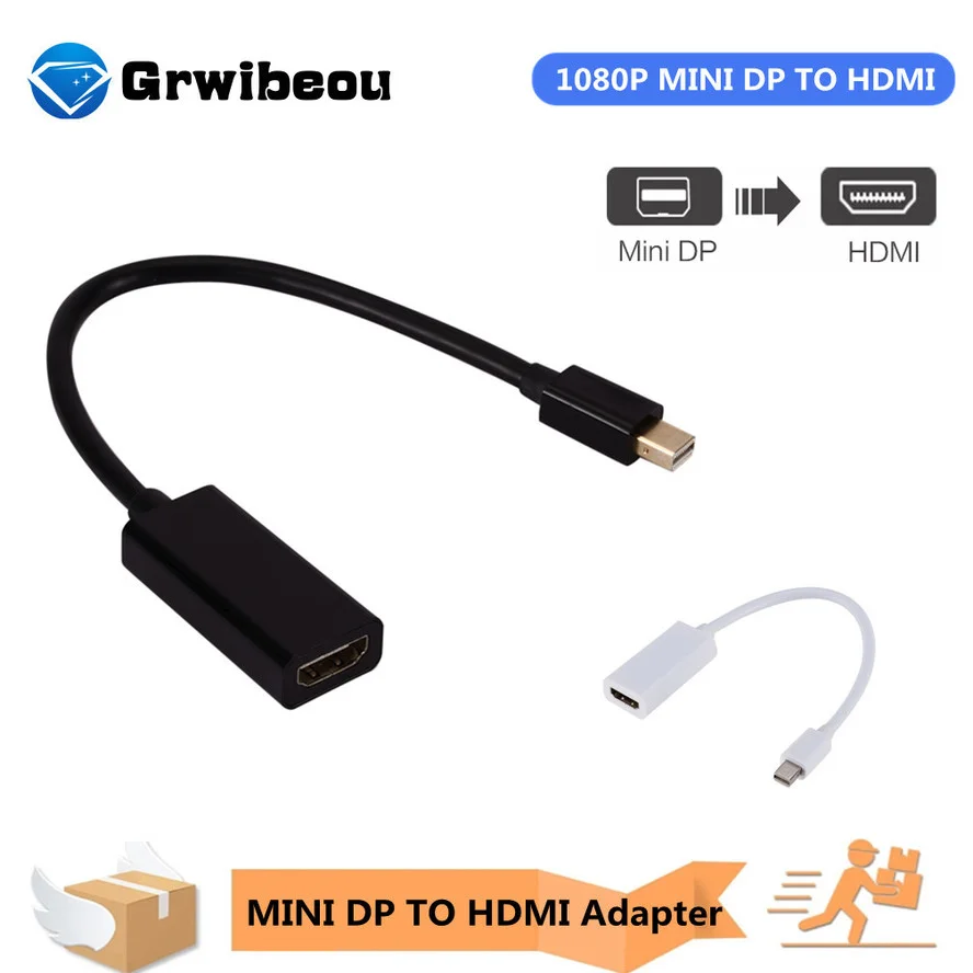 HDMI to AV Adapter Mini Display Port DP Male to HDMI-compatible Female Adapter Converter Cable For Apple Mac Macbook Pro Air Laptop