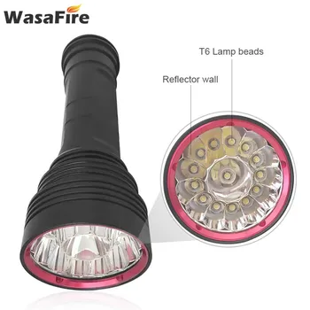 

25000LM 14* XML T6 Portable Led Flashlight Waterproof Lantern 3 Modes Hunting Torch Lamp Bike Light with 18650 Battery+Charger