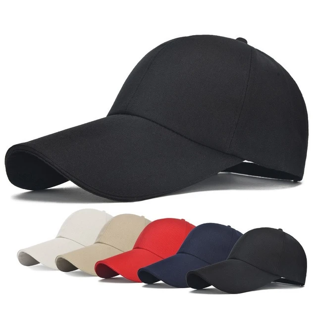 Unisex Long Brim Baseball Cap Dad Baseball Cap Cotton Adjustable