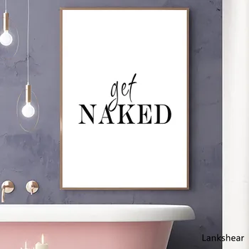 

Bathroom Canvas Painting Get Naked Posters and Prints Nordic Minimalist Art Wall Picture For Shower Room Home Decoration
