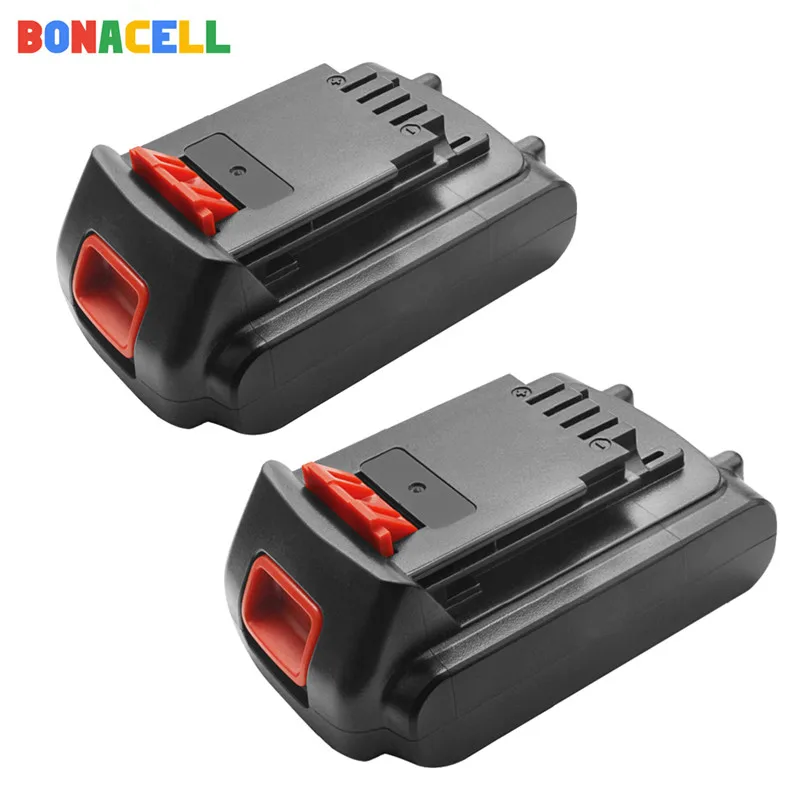 

Bonacell 18V/20V 2000mAh Li-ion Rechargeable Battery Power Tool Replacement Battery for BLACK & DECKER LB20 LBX20 LBXR20 L10
