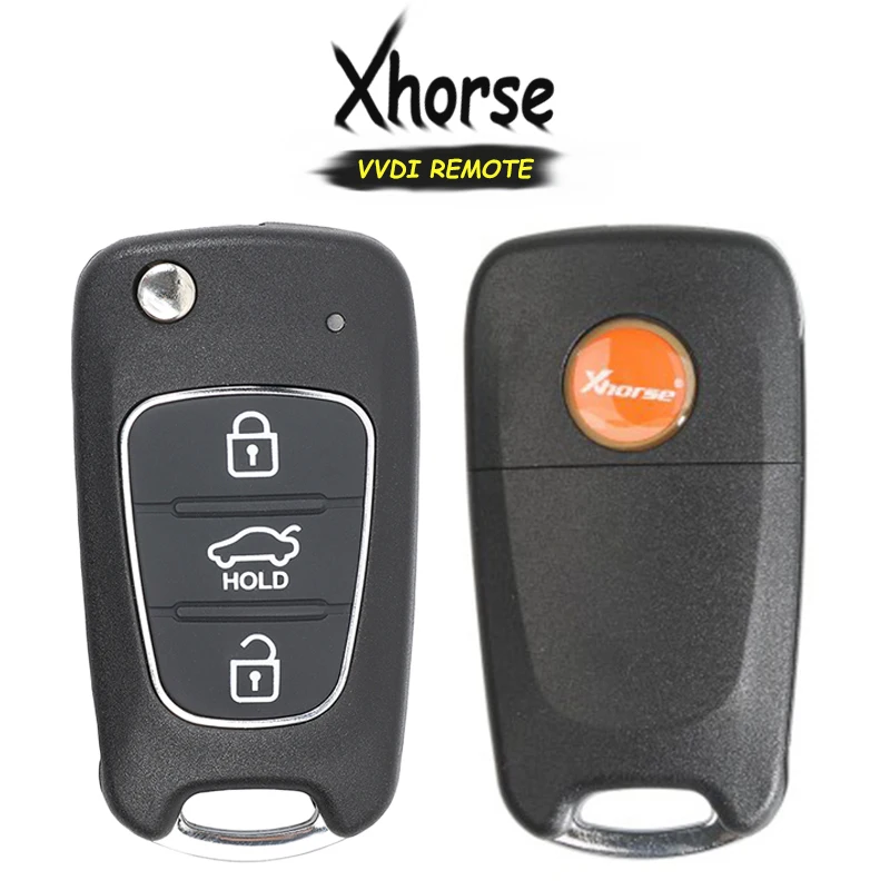 KEYECU(английская версия) Xhorse для hyundai стиль XKHY02EN 3 кнопки универсальный дистанционный ключ для VVDI ключ инструмент VVDI2, X019 серии