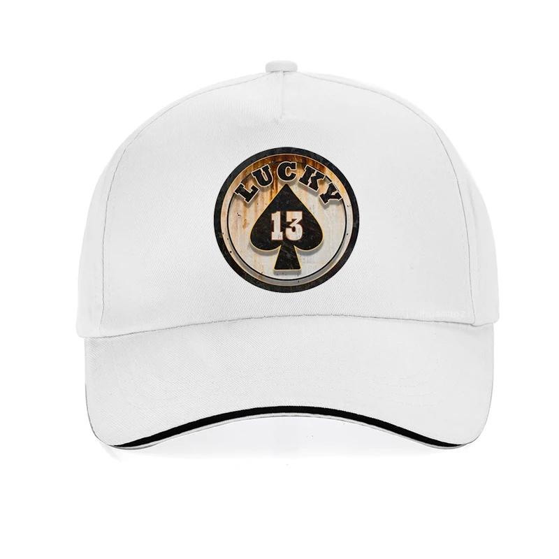 Летняя кепка с козырьком Lucky Number 13 бейсболка принтом покера регулируемые Snapback