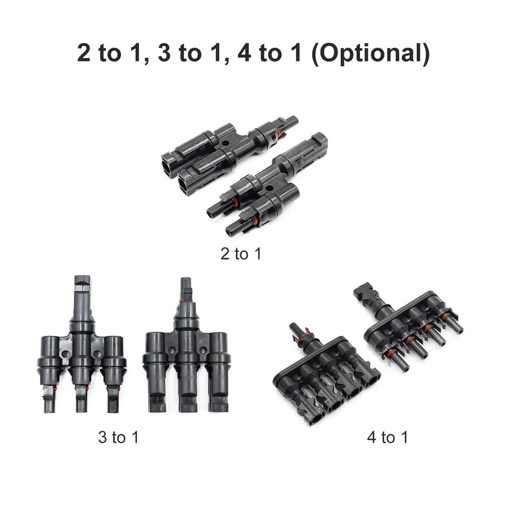 Панели солнечных батарей MC4 T филиал Разъемы сплиттер кабеля муфта Combiner для параллельного соединения между солнечной панелью s