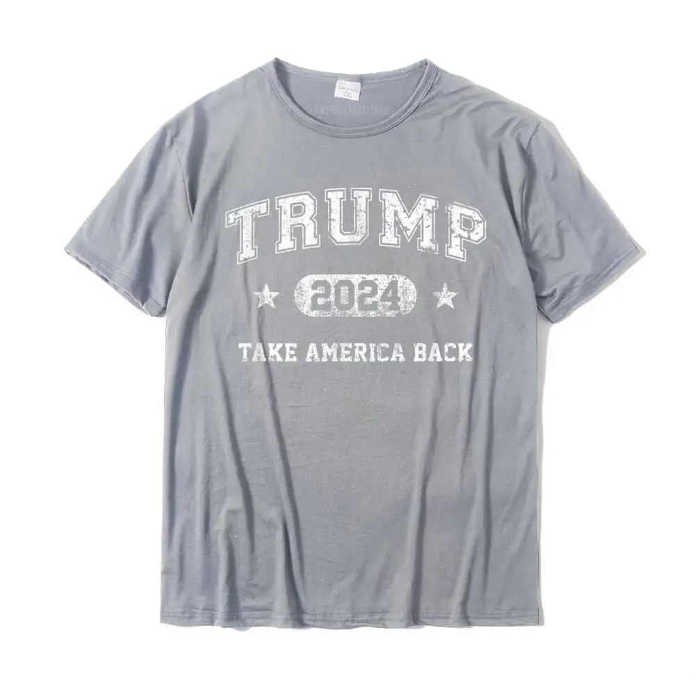 Casual Round Collar T-shirts Summer Fall Tops T Shirt Short Sleeve Hot Sale Cotton 3D Printed Tops Tees Camisa Adult Trump 2024 Take America Back T-Shirt__MZ17160 grey