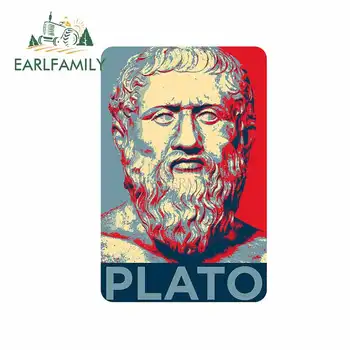 

EARLFAMILY 13cm x 8.6cm for PLATO POSTER - Unique Photo Art Print Gift Car Decals Bumper Window Stickers DIY Waterproof