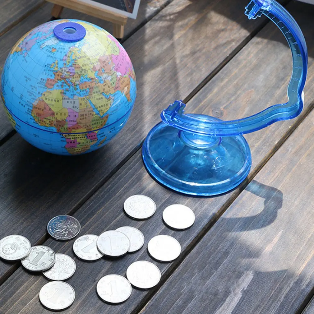 World Earth Globe Piggy Bank Mini Money Box Safety Terrarium Coins Cash box Deposit Saving Box for Children Kids Gift