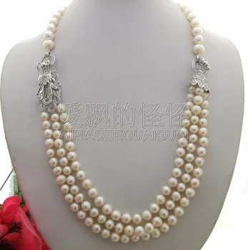 

N012808 24" 10mm White Pearl Necklace